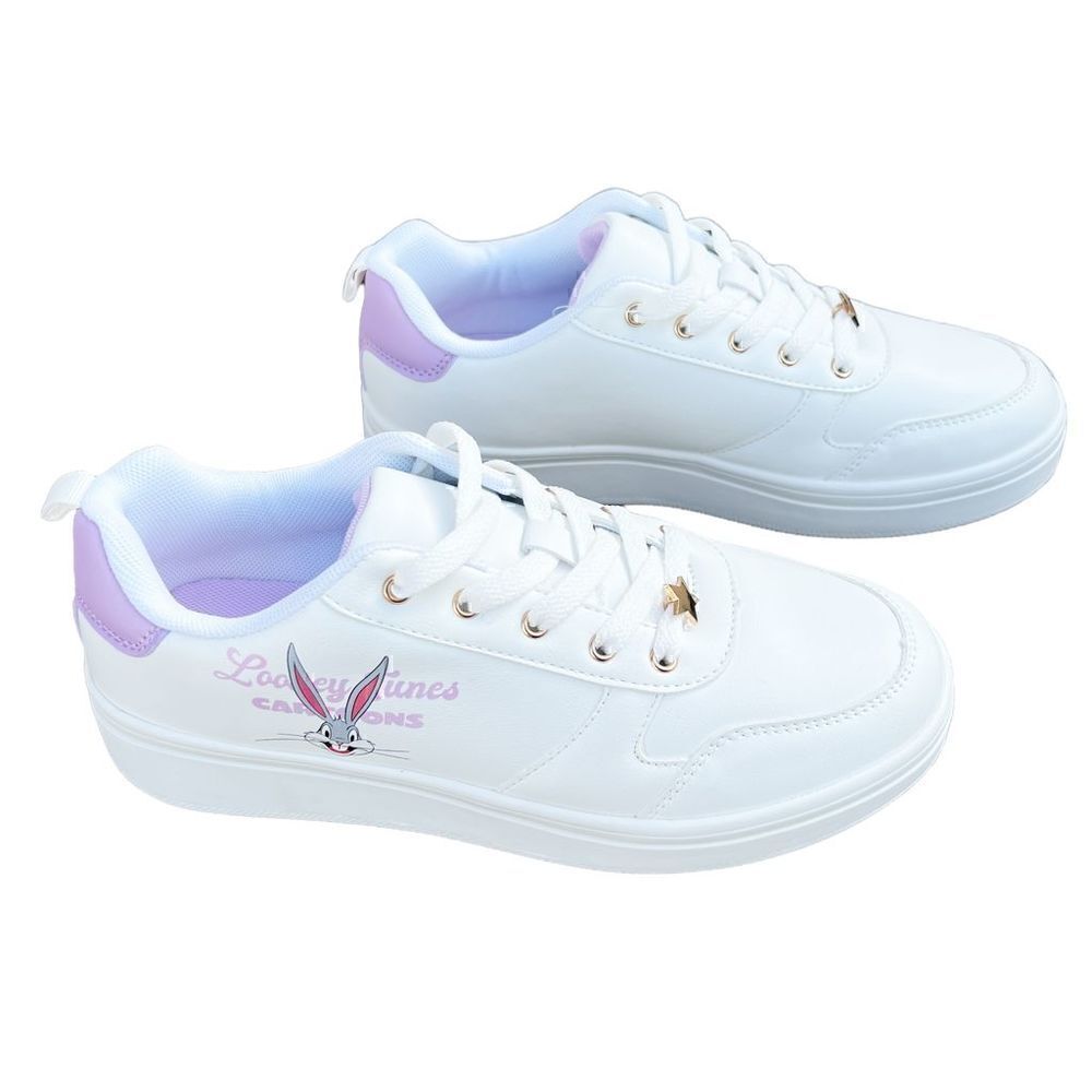 Looney Tunes Bugs Bunny White-Purple Sneaker Shoes - Picture 11 of 13